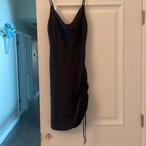 Black silk dress